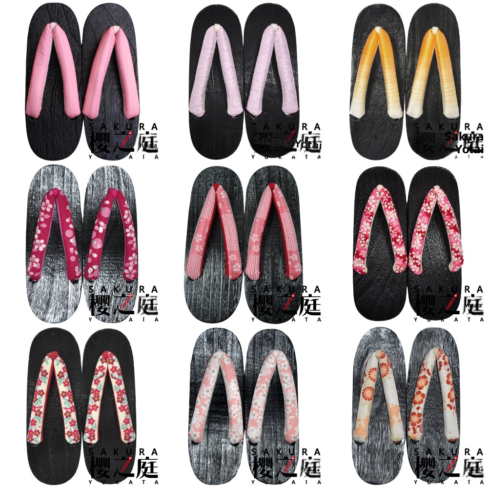 Bathrobe - Sakura Yukata houten sandalen, fotorekwisieten, kimono,