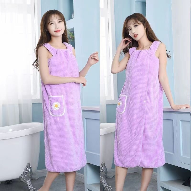 Extra lange roze bloemenbadhan - Spa Towel recensie en prijs