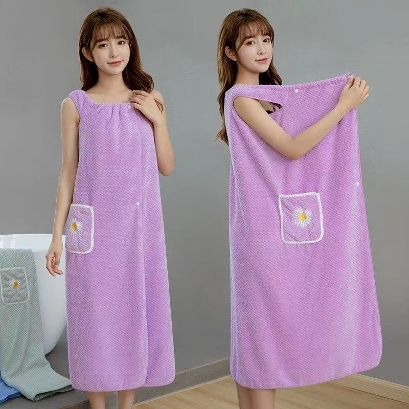 Extra lange roze bloemenbadhan - Spa Towel recensie en prijs